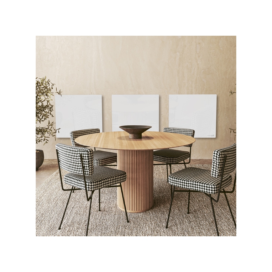 AENO - Viedais elektriskais infrasarkanais sildpanelis 500 W, taimeris/termostats, Wi‑Fi, balts