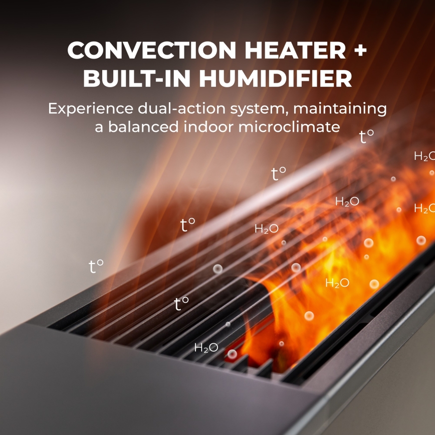 AENO - Viedais elektriskais tiešais sildītājs/konvektors 1000/2000W melns