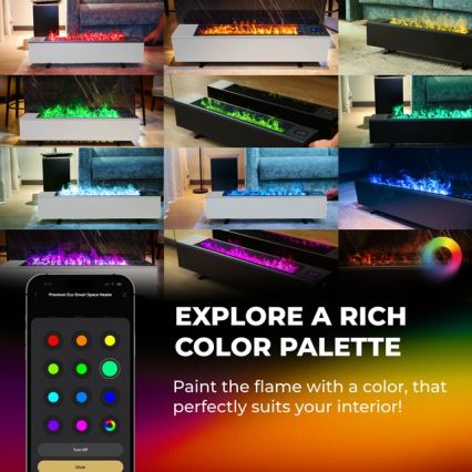 AENO - Viedais elektriskais tiešais sildītājs/konvektors 1000/2000W melns