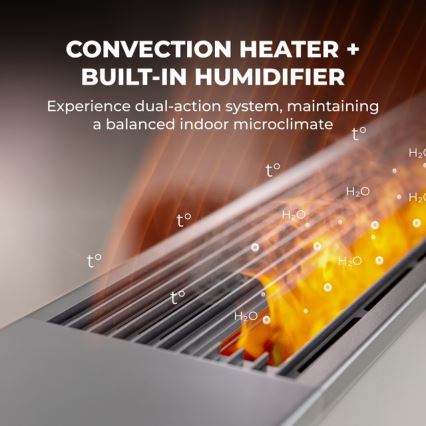 AENO - Viedais elektriskais tiešās darbības sildītājs/konvektors 1000/2000W balts