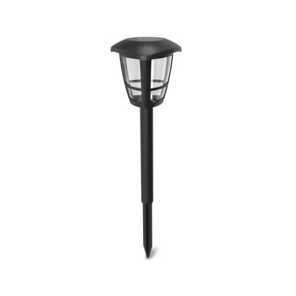 Aigostar - KOMPLEKTS 12x LED saules lampa LED/0,06W/2V 33,8 cm 6500K 100 mAh IP44 melna