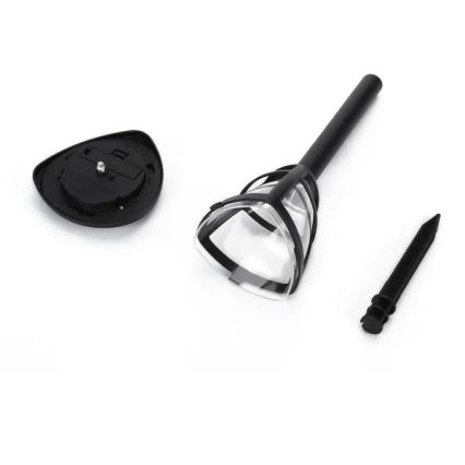 Aigostar - KOMPLEKTS 12x LED saules lampa LED/0,06W/2V 33,8 cm 6500K 100 mAh IP44 melna