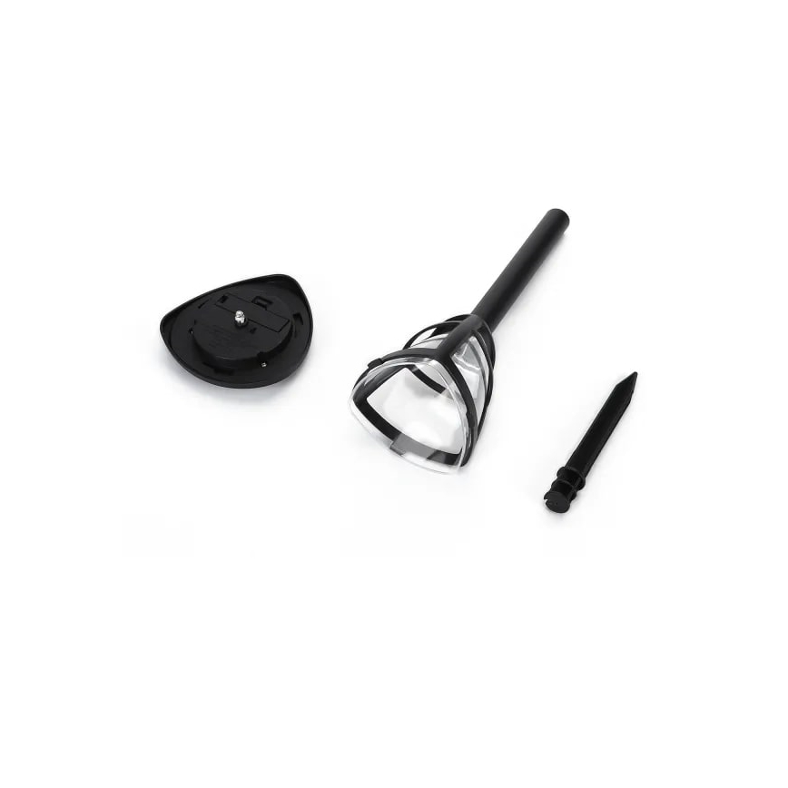 Aigostar - KOMPLEKTS 12x LED saules lampa LED/0,06W/2V 33,8 cm 6500K 100 mAh IP44 melna