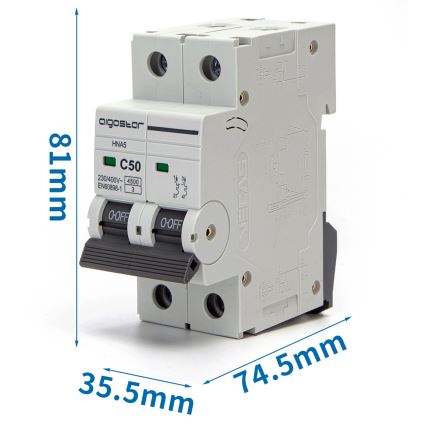 Aigostar - 2-polu automāts 2P-50A-C 230-400V