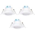 Aigostar - 3x LED Griestapslāni komplekts LED/5W/230V 4000K Ø 8,5 cm balts