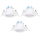 Aigostar - 3x LED Griestapslāni komplekts LED/5W/230V 4000K Ø 8,5 cm balts