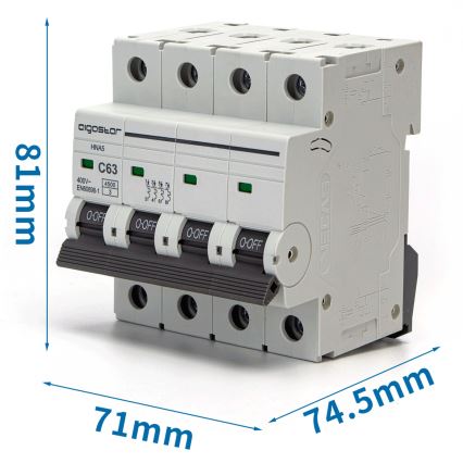 Aigostar - 4-fāžu automāts 4P-63A-C 400V