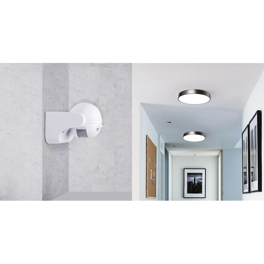 Aigostar - Āra infrasarkanais kustību sensors 230V IP44 balts
