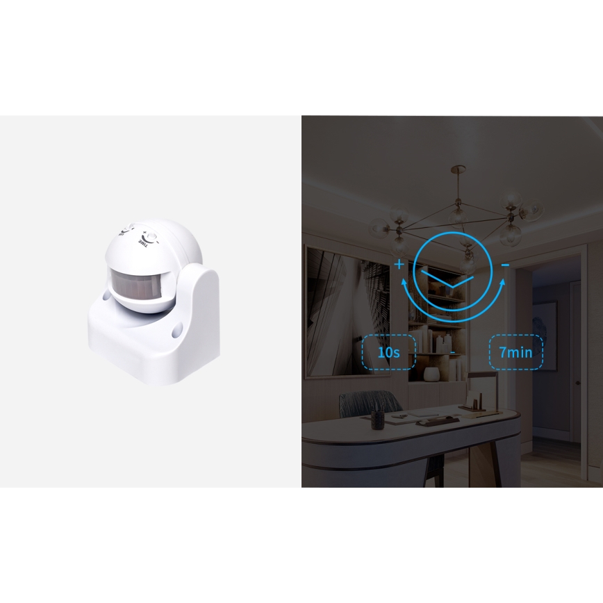 Aigostar - Āra infrasarkanais kustību sensors 230V IP44 balts