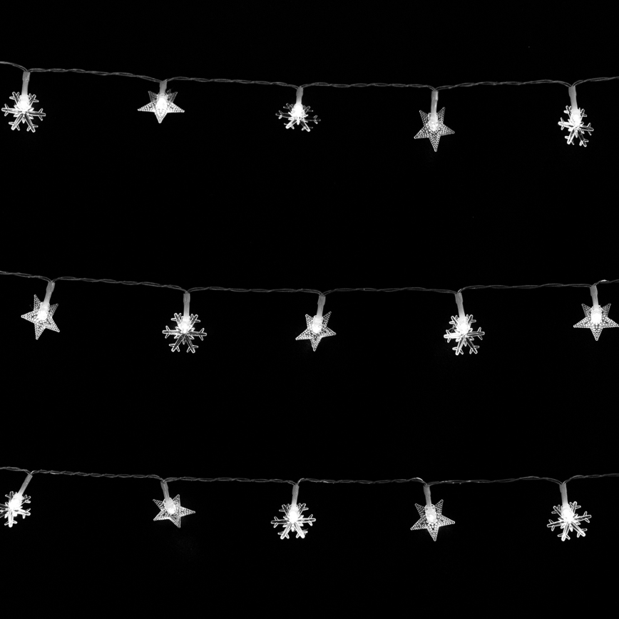 Aigostar - LED āra Ziemassvētku virtene 100xLED/8 režīmi 3xAA 10 m IP44 auksta balta