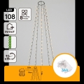 Aigostar - Āra LED Ziemassvētku virtene 108x LED/8 funkcijas 3x AA 1,8 m IP44 siltā balta