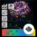 Aigostar - Āra LED Ziemassvētku virtene 400xLED/8 funkcijas 4xAA 20,3 m IP44 daudzkrāsaina
