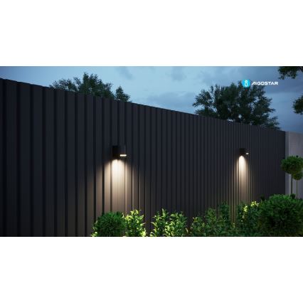 Aigostar - Āra sienas lampa 1xGU10/35W/230V melna IP54