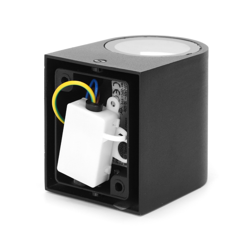 Aigostar - Āra sienas lampa 1xGU10/35W/230V melna IP54
