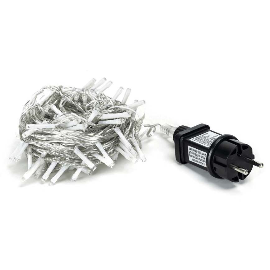 Aigostar - āra Ziemassvētku LED virtene 100 LED / 8 funkcijas 13 m IP44 auksti balta