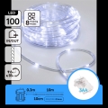 Aigostar - Āra Ziemassvētku LED virtene 100xLED/8 režīmi 3xAA 10,3m IP44 auksti balta