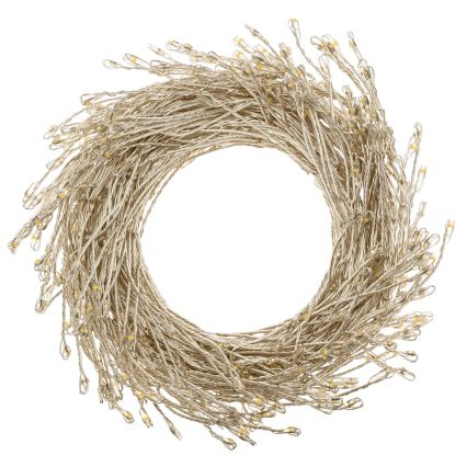 Aigostar - Āra Ziemassvētku LED virtene 200xLED/8 funkcijas 3xAA 6,3m IP44 silti balta