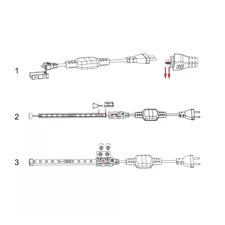 Aigostar - barošanas avots LED lentēm 8 mm 600W/230V balts