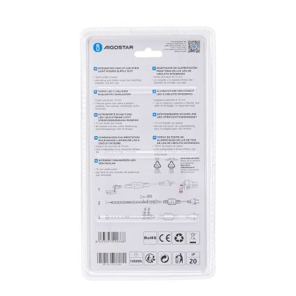 Aigostar - Barošanas avots LED sloksnēm 10 mm 600W/230V balts