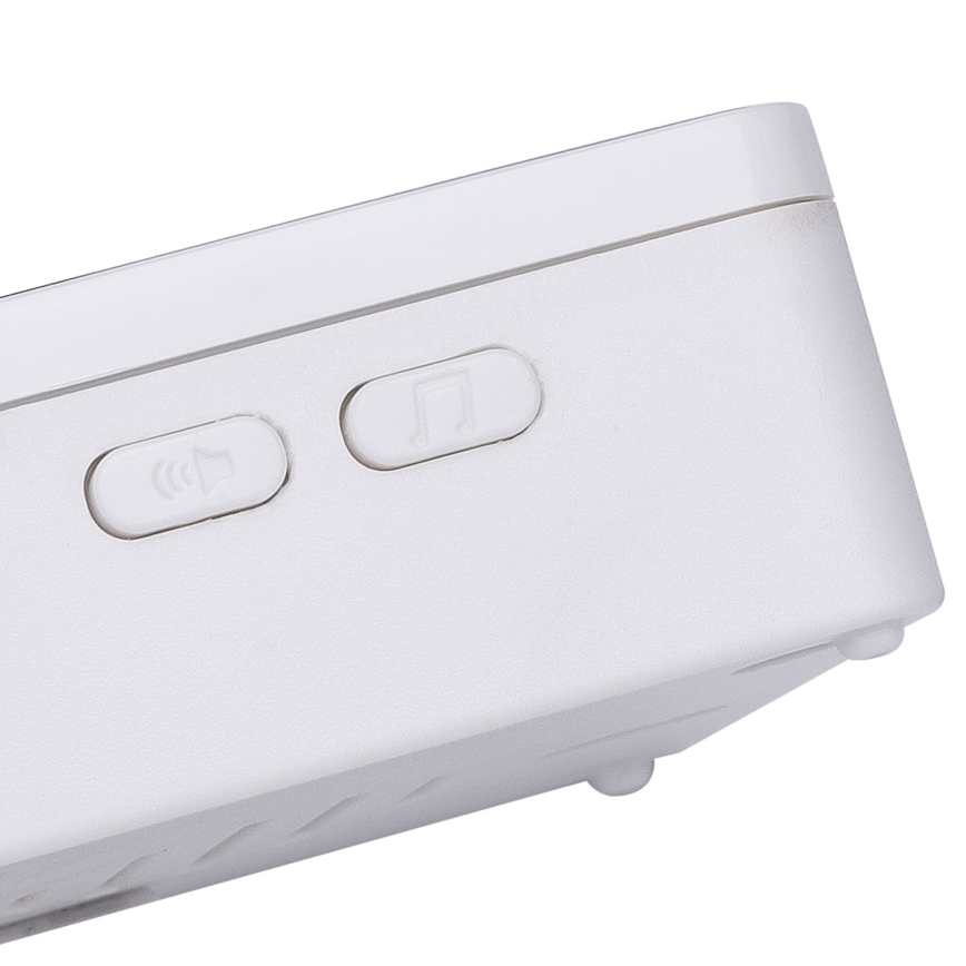 Aigostar - Bezvadu durvju zvans 3xAA/12V IP44 melna/balta