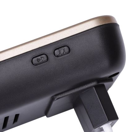 Aigostar - Bezvadu durvju zvans kontaktligzdai 230V/12V IP44 melns