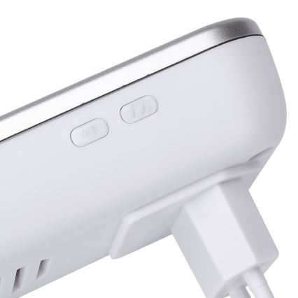 Aigostar - Bezvadu durvju zvans kontaktligzdai 230V/12V IP44 sudraba krāsā