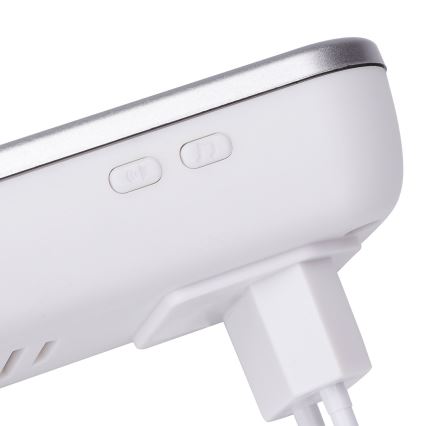 Aigostar - Bezvadu kontaktligzdas durvju zvans 230V/12V IP44 balta