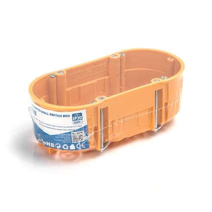 Aigostar - Dubulta montāžas kārba iebūvēšanai, oranža