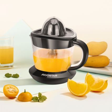 Aigostar - Elektriskā citrusaugļu spiede 1l 40W/230V melna