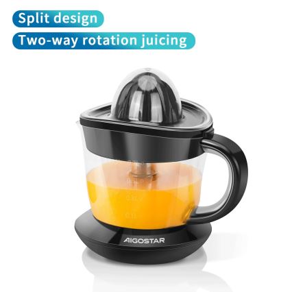 Aigostar - Elektriskā citrusaugļu spiede 1l 40W/230V melna