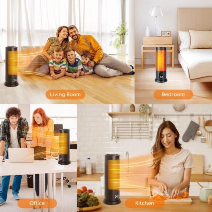 Aigostar - elektriskais sildītājs 1500W/230V + tālvadība