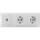 Aigostar - Ethernet kontaktligzda un 2x SCHUKO kontaktligzdas ar rāmi, baltas