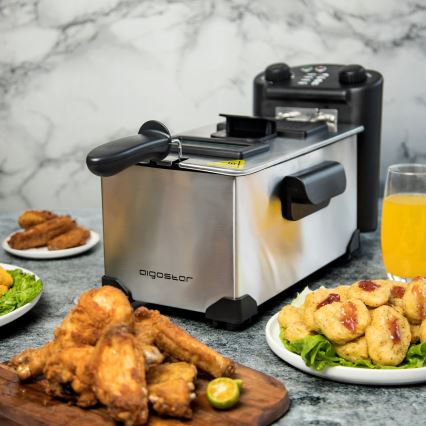 Aigostar - Fritēšanas ierīce 2200W/230V 3 l melna/hroms