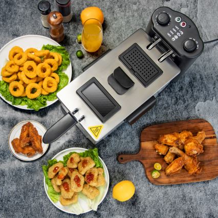 Aigostar - Fritēšanas ierīce 2200W/230V 3 l melna/hroms