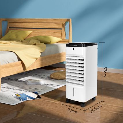 Aigostar - Gaisa dzesētājs 60W/230V balta/melna + tālvadības pults