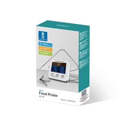 Aigostar - Gaļas termometrs ar LCD ekrānu 0-250 °C 2xAAA