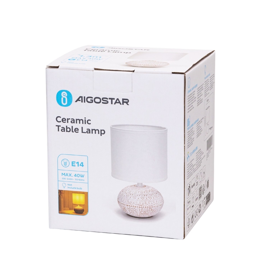 Aigostar - Galda lampa 1xE14/40W/230V