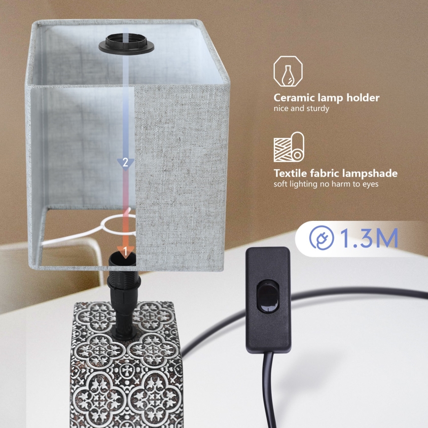 Aigostar - Galda lampa 1xE14/40W/230V