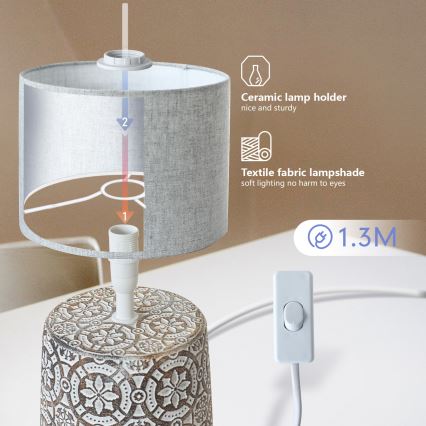Aigostar - Galda lampa 1xE14/40W/230V
