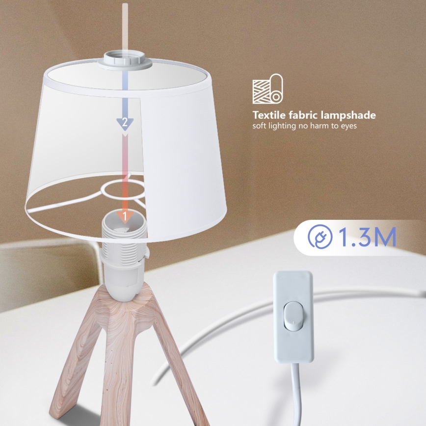 Aigostar - Galda lampa 1xE14/40W/230V