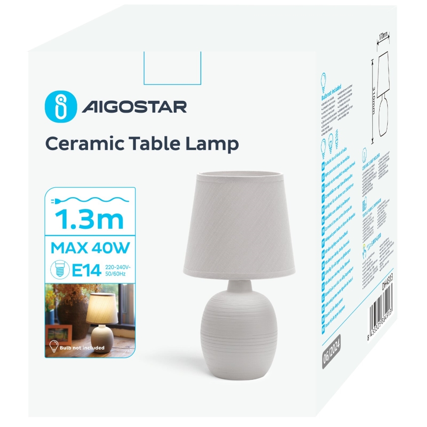 Aigostar - Galda lampa 1xE14/40W/230V