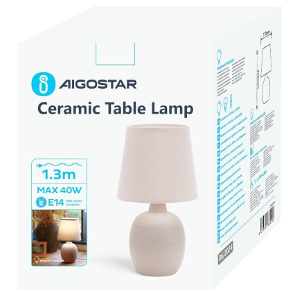 Aigostar - Galda lampa 1xE14/40W/230V