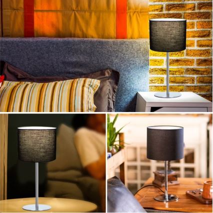 Aigostar - Galda lampa 1xE14/40W/230V melna