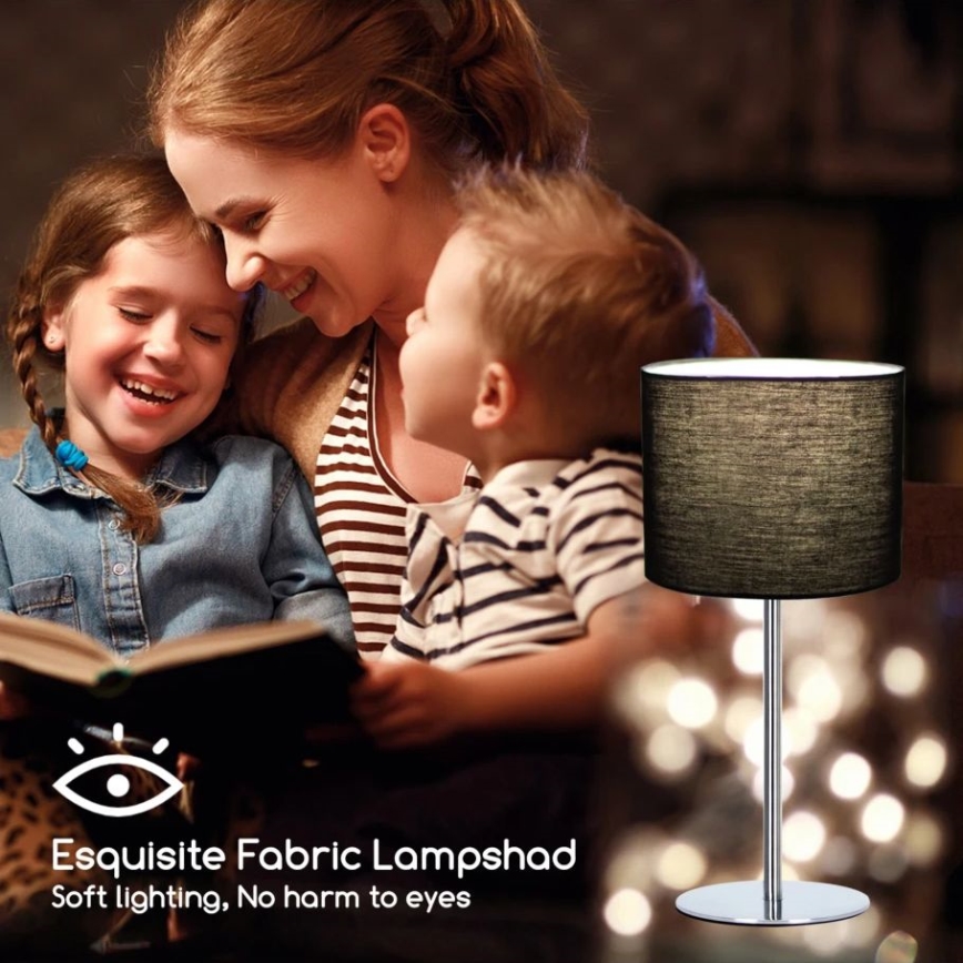 Aigostar - Galda lampa 1xE14/40W/230V melna