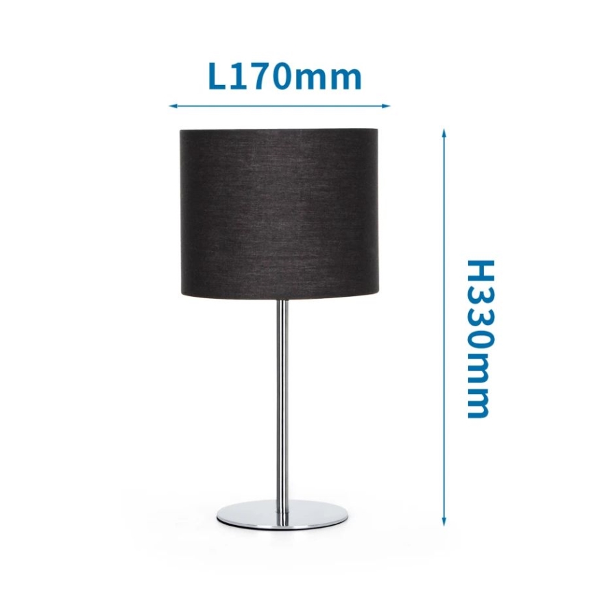 Aigostar - Galda lampa 1xE14/40W/230V melna