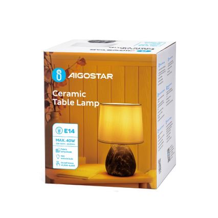 Aigostar - Galda lampa 1xE14/40W/230V pelēka