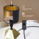 Aigostar - Galda lampa 1xE14/40W/230V zeltaina/melna