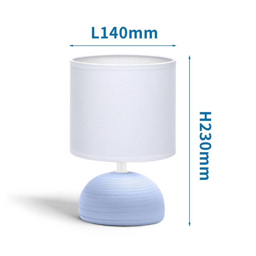 Aigostar - Galda lampa 1xE14/40W/230V zila/balta