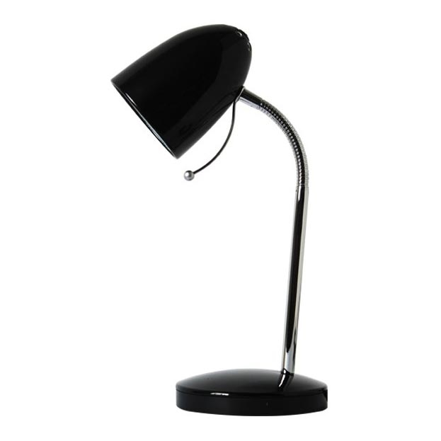Aigostar - Galda lampa 1xE27/36W/230V melna/hroms