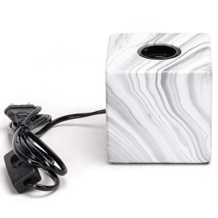 Aigostar - Galda lampa 1xE27/60W/230V balta/pelēka